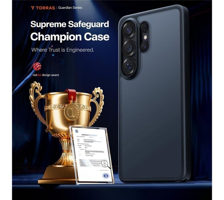 Защитный чехол TORRAS Guardian для Samsung Galaxy S26 Ultra - Black: фото 13 из 14