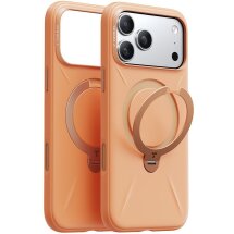 Чохол з кільцем-підставкою TORRAS Ostand Q3 Silicone (with MagSafe) для iPhone 17 Pro Max - Orange: фото 1 з 7