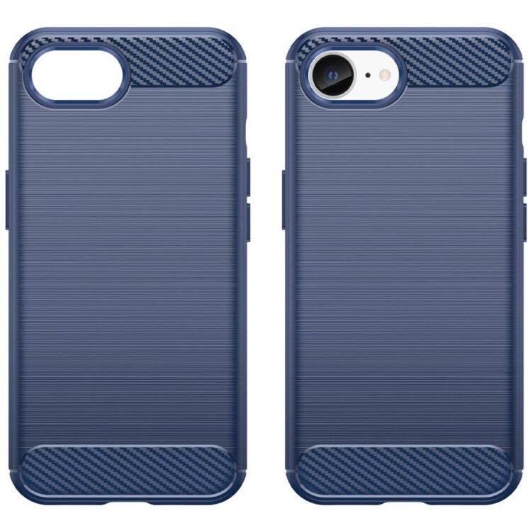 Защитный чехол UniCase Carbon для Apple iPhone 16e - Blue: фото 2 из 8