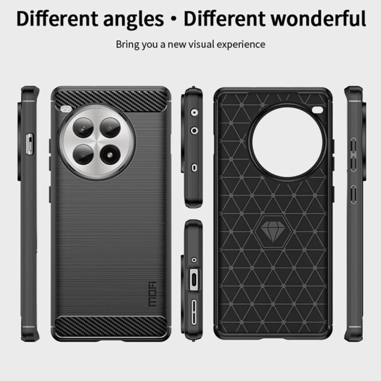 Защитный чехол MOFI Carbon Fiber для OnePlus Ace 3 Pro - Red: фото 8 из 9