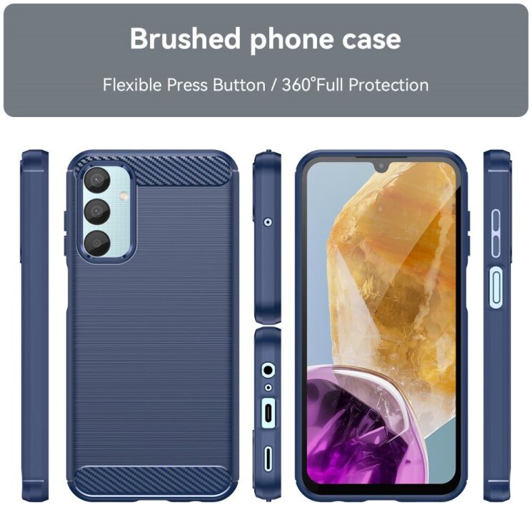 Защитный чехол UniCase Carbon для Samsung Galaxy M15 (M156) - Red: фото 8 из 8