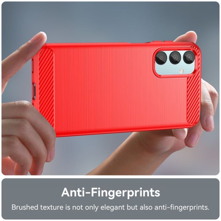 Защитный чехол UniCase Carbon для Samsung Galaxy M15 (M156) - Red: фото 5 из 8