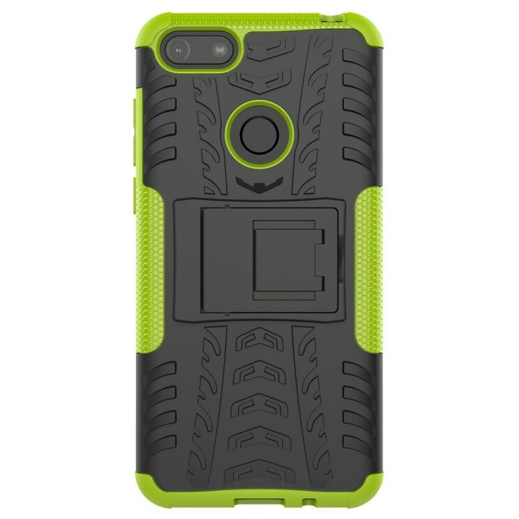 Противоударный чехол UniCase Hybrid X для Motorola Moto E6 Play (XT2029) - Black / Green: фото 2 из 8