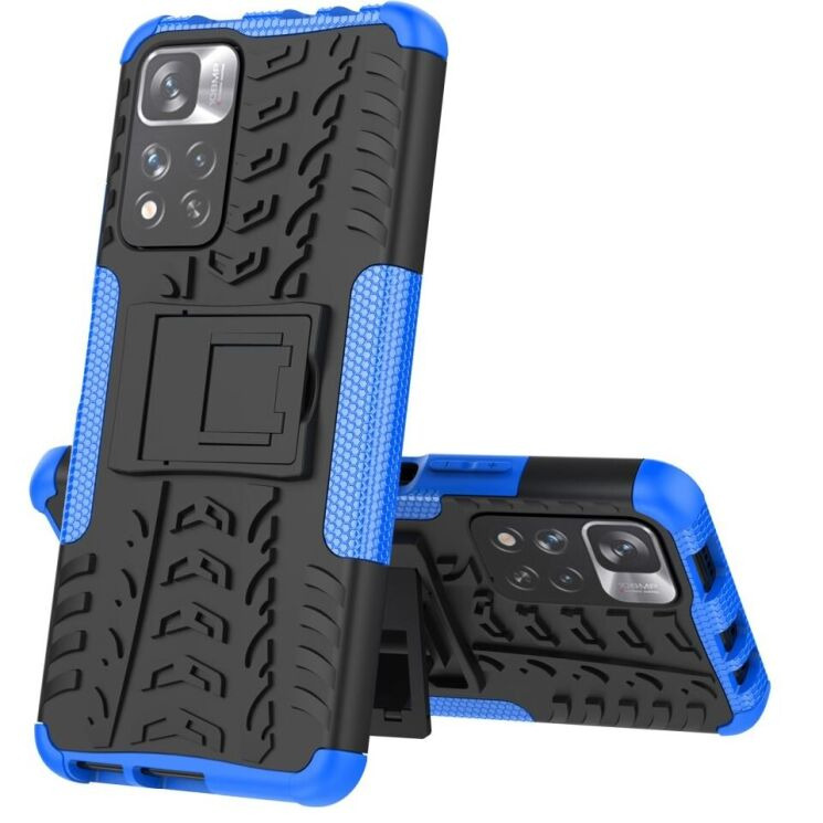Противоударный чехол UniCase Hybrid X для Xiaomi Redmi Note 11 Pro (Chinese) / Note 11 Pro+ - Blue: фото 8 из 18