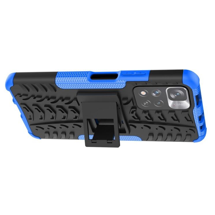 Противоударный чехол UniCase Hybrid X для Xiaomi Redmi Note 11 Pro (Chinese) / Note 11 Pro+ - Blue: фото 5 из 18