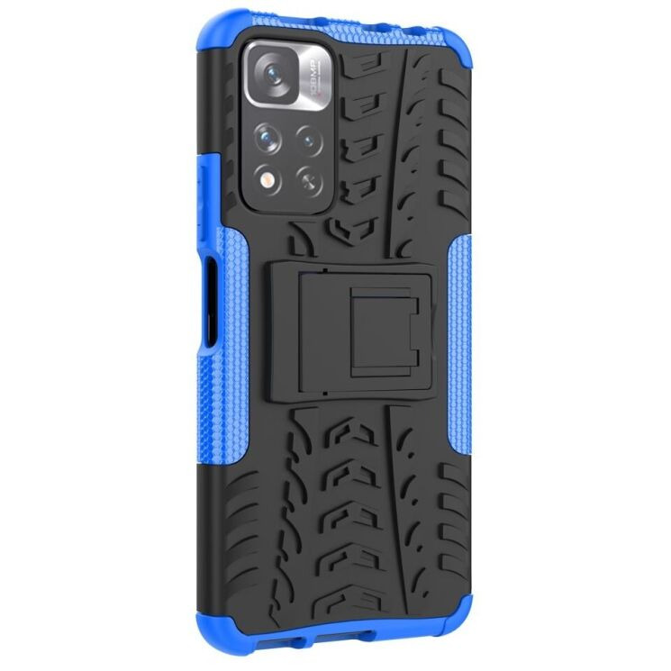 Противоударный чехол UniCase Hybrid X для Xiaomi Redmi Note 11 Pro (Chinese) / Note 11 Pro+ - Blue: фото 3 из 18