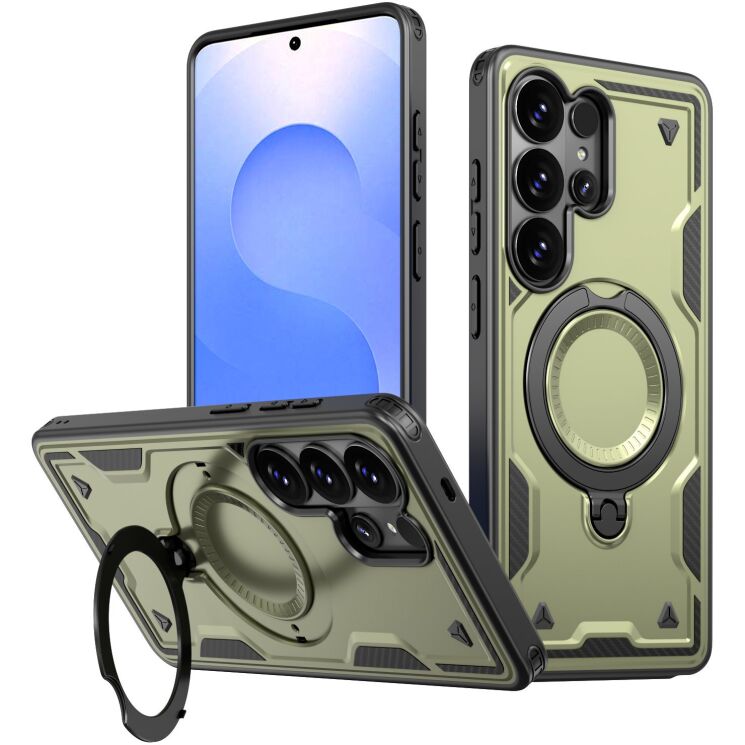 Захисний чохол UniCase Lander Armor для Samsung Galaxy S26 Ultra (S948) - Olive Green: фото 1 з 6