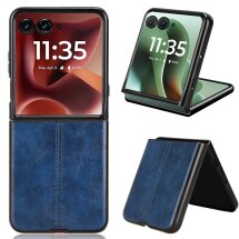 Защитный чехол UniCase Leather Series (FF) для Motorola Razr 60 Ultra / Razr 70 Ultra - Blue: фото 1 из 7