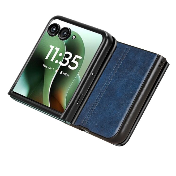 Защитный чехол UniCase Leather Series (FF) для Motorola Razr 60 Ultra / Razr 70 Ultra - Blue: фото 3 из 7