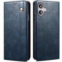 Защитный чехол UniCase Leather Wallet для Apple iPhone 16 Plus - Blue: фото 1 из 10