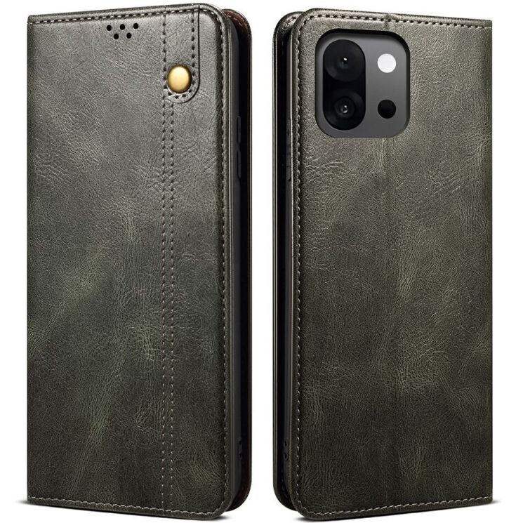 Захисний чохол UniCase Leather Wallet для OnePlus 13T - Green: фото 1 з 7