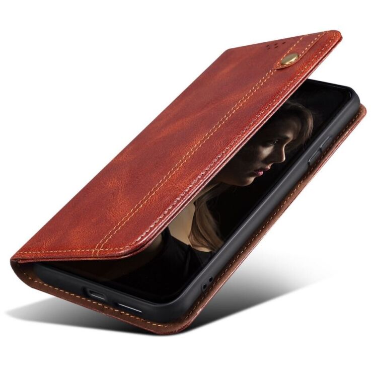 Защитный чехол UniCase Leather Wallet для Realme C65 - Brown: фото 4 из 7