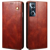 Защитный чехол UniCase Leather Wallet для Realme C65 - Brown: фото 1 из 7