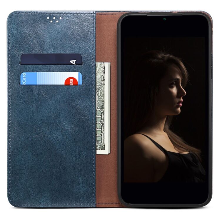 Захисний чохол UniCase Leather Wallet для Samsung Galaxy M15 (M156) - Blue: фото 2 з 6