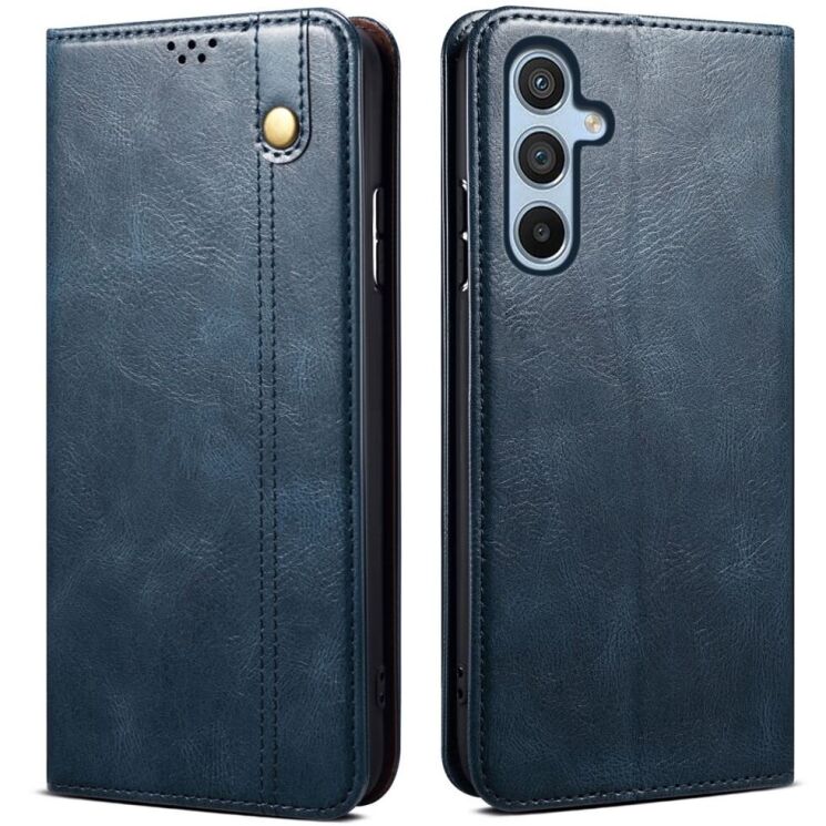 Захисний чохол UniCase Leather Wallet для Samsung Galaxy M15 (M156) - Blue: фото 1 з 6