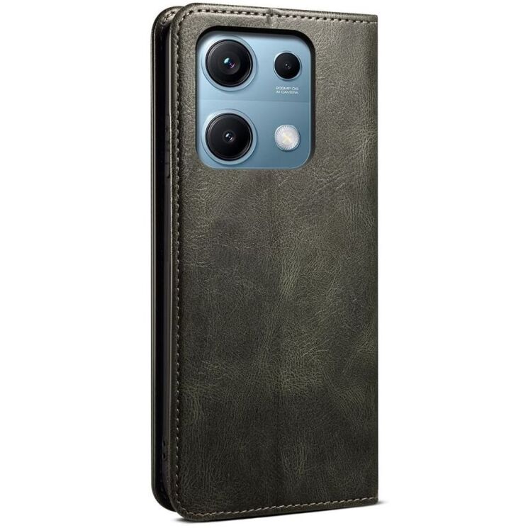 Защитный чехол UniCase Leather Wallet для Xiaomi Redmi Note 14S - Green: фото 7 из 7