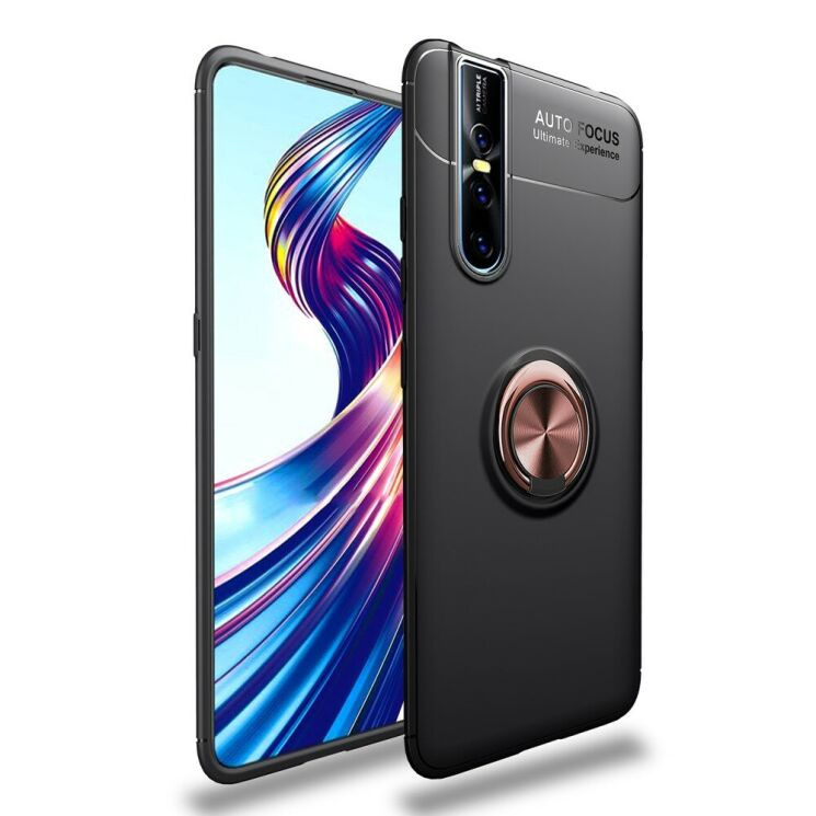 Чехол с магнитным кольцом UniCase Magnetic Ring для VIVO V15 Pro - Black / Rose Gold: фото 1 из 12