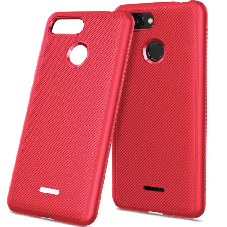 Защитный чехол UniCase Twill Soft для Xiaomi Redmi 6 - Red: фото 1 из 7