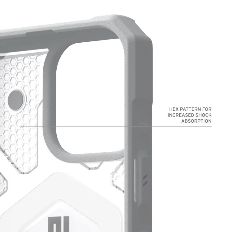 Защитный чехол URBAN ARMOR GEAR (UAG) Pathfinder Clear Pro для Apple iPhone 16 Pro Max - Ash: фото 9 из 10