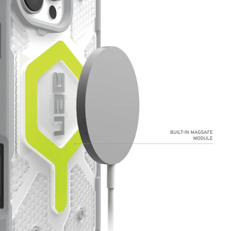 Защитный чехол URBAN ARMOR GEAR (UAG) Pathfinder Clear Pro для Apple iPhone 16 Pro Max - Ash: фото 6 из 10
