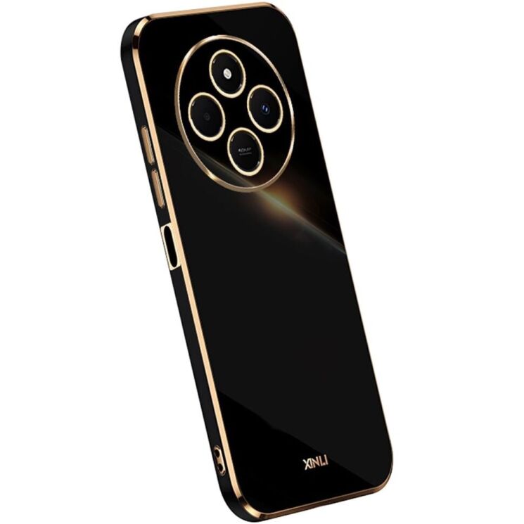 Захисний чохол XINLI Porcelain Design для Xiaomi Redmi 14C / Redmi A4 5G / Poco C75 - Black: фото 1 з 9