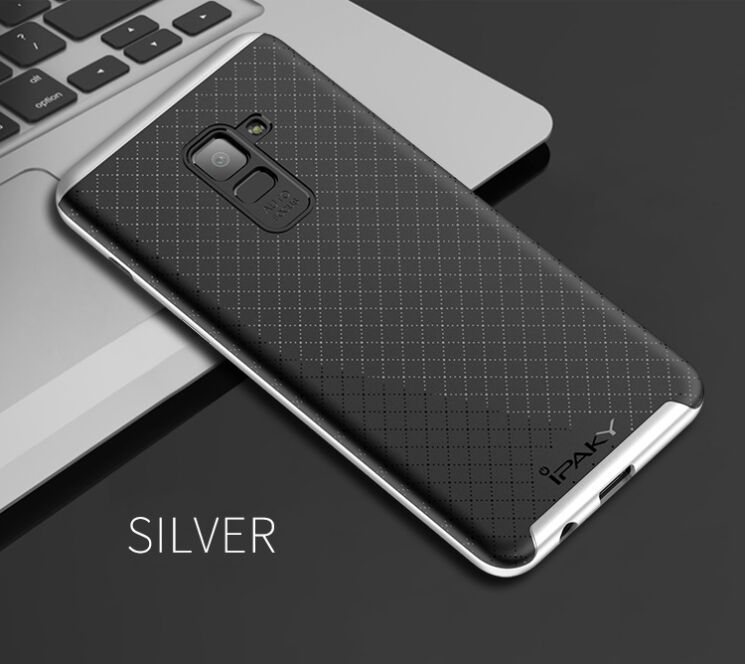 Захисний чохол IPAKY Hybrid для Samsung Galaxy A8+ (A730) - Silver: фото 2 з 7