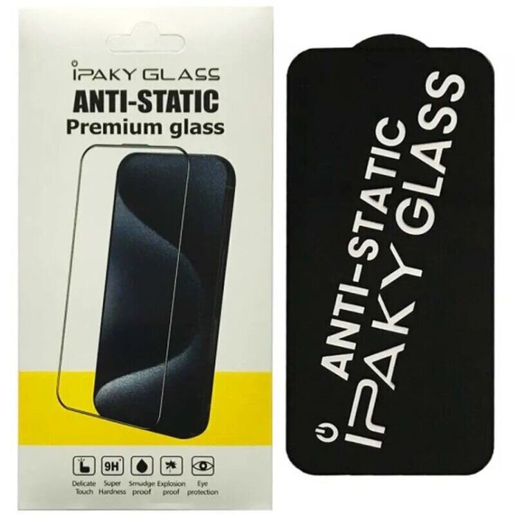 Защитное стекло iPaky ANTISTATIC для Apple iPhone 16 Pro Max - Black: фото 1 из 1