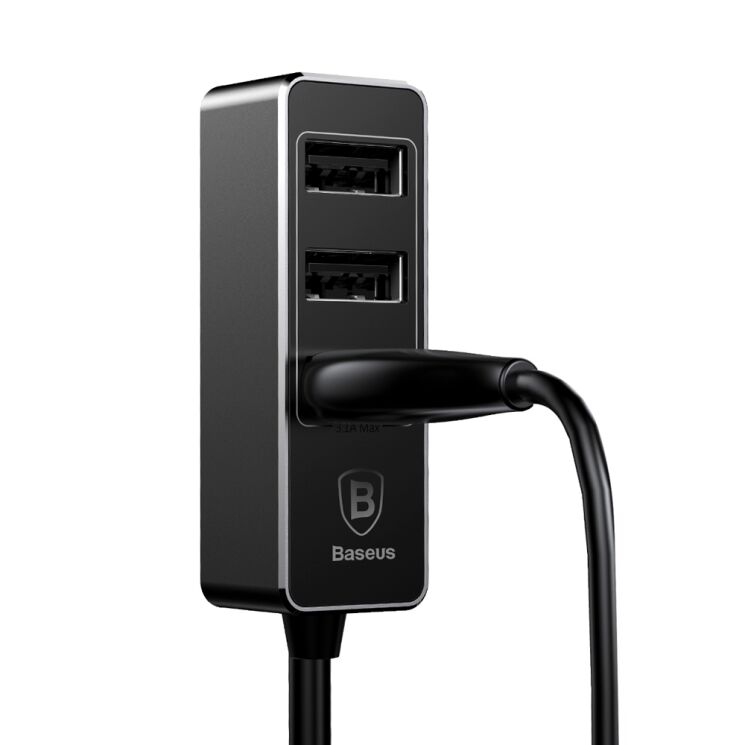 Автомобільний зарядний пристрій BASEUS Enjoy Together Four Interfaces Output Patulous Car Charger 5.5A (CCTON-01) - Black: фото 7 з 9