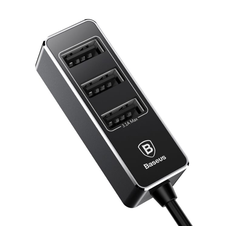 Автомобільний зарядний пристрій BASEUS Enjoy Together Four Interfaces Output Patulous Car Charger 5.5A (CCTON-01) - Black: фото 3 з 9