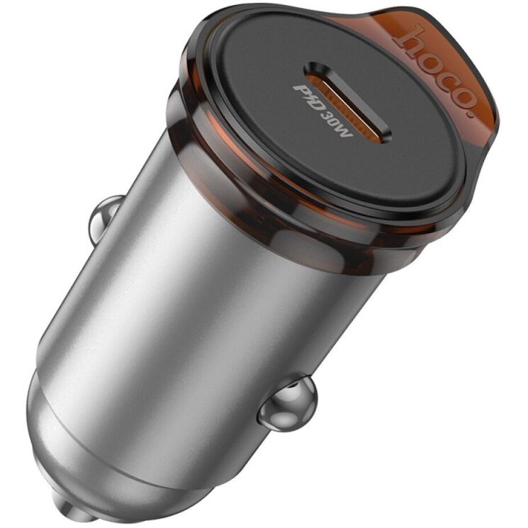 Автомобильное зарядное устройство Hoco NZ16 PD30W (Type-C) - Silver: фото 4 из 9