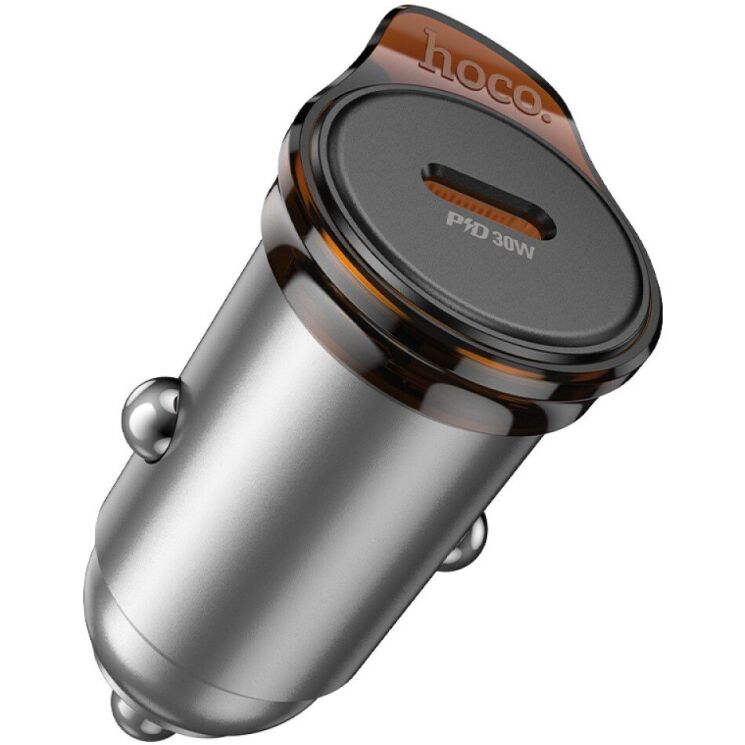 Автомобильное зарядное устройство Hoco NZ16 PD30W (Type-C) - Silver: фото 6 из 9