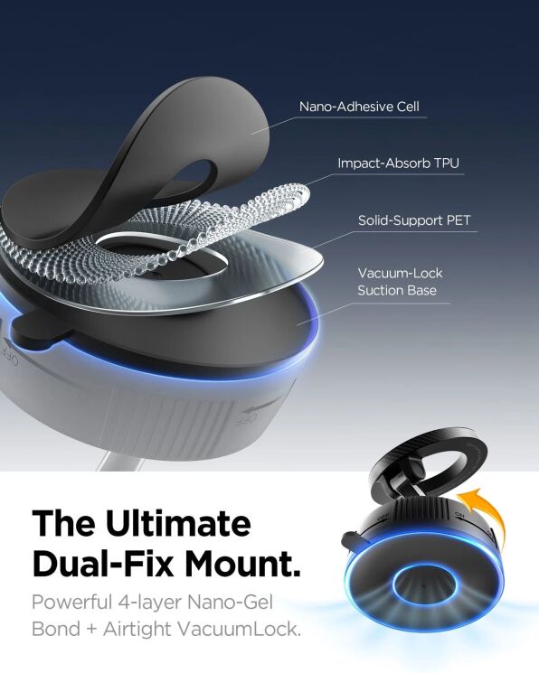 Автомобільний тримач Spigen Magnetic Car Mount MFT36 (ACP11172) - Black: фото 9 з 12