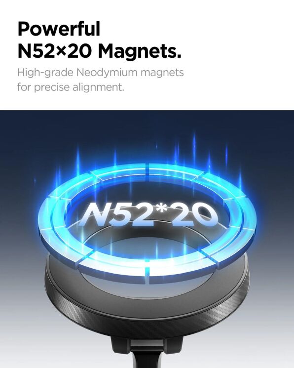 Автомобільний тримач Spigen Magnetic Car Mount MFT36 (ACP11172) - Black: фото 11 з 12