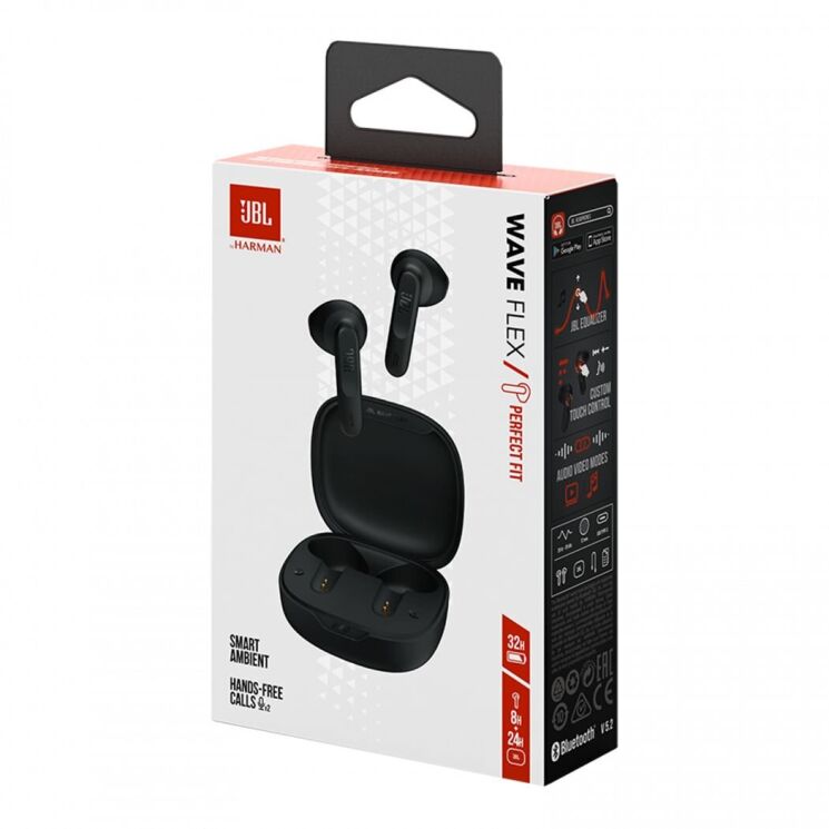 Беспроводные наушники JBL Wave Flex (JBLWFLEXBLK) - Black: фото 10 из 18
