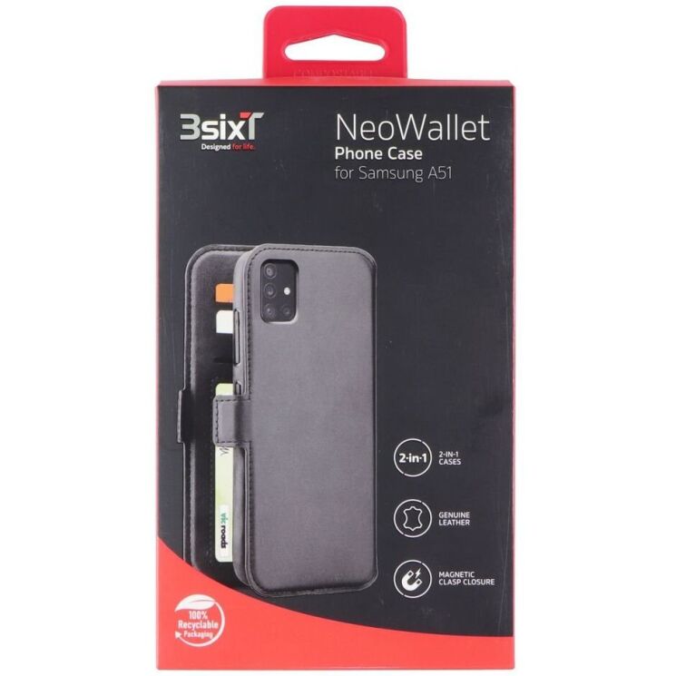 Чехол 3SIXT NeoWallet для Samsung Galaxy A51 (А515) 3S-1875 - Black: фото 2 из 3