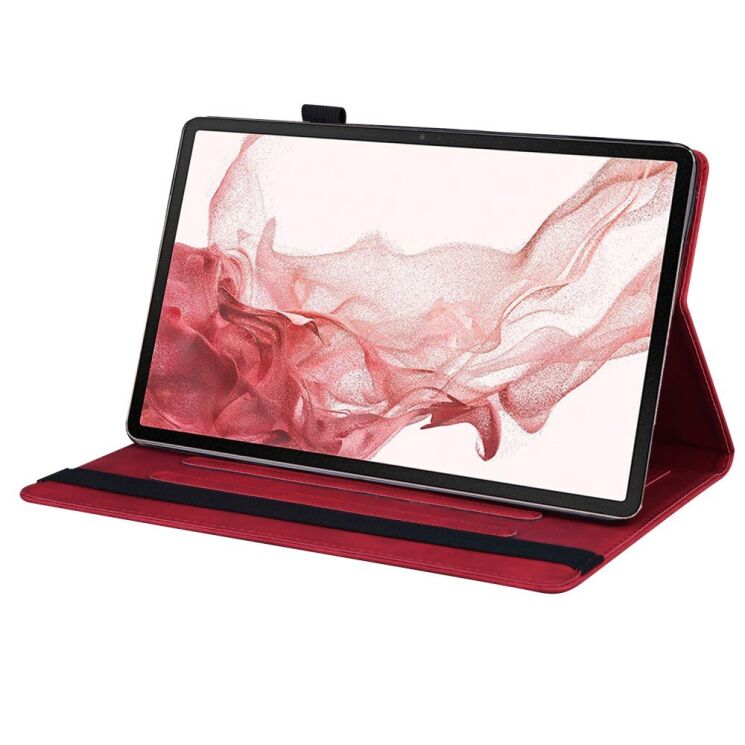 Чехол Deexe Business Style для Samsung Galaxy Tab S9 FE Plus (X610/616) - Red: фото 3 из 9