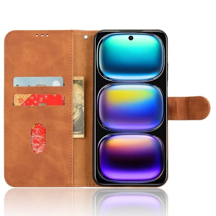 Чехол Deexe Classic Wallet для Infinix Smart 9 (X6532) / Hot 50i (X6531) - Brown: фото 2 из 6