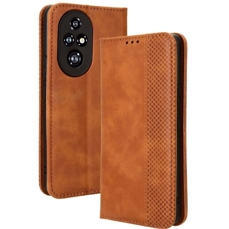 Чохол Deexe Retro Style для Honor 200 Pro - Brown: фото 1 з 7