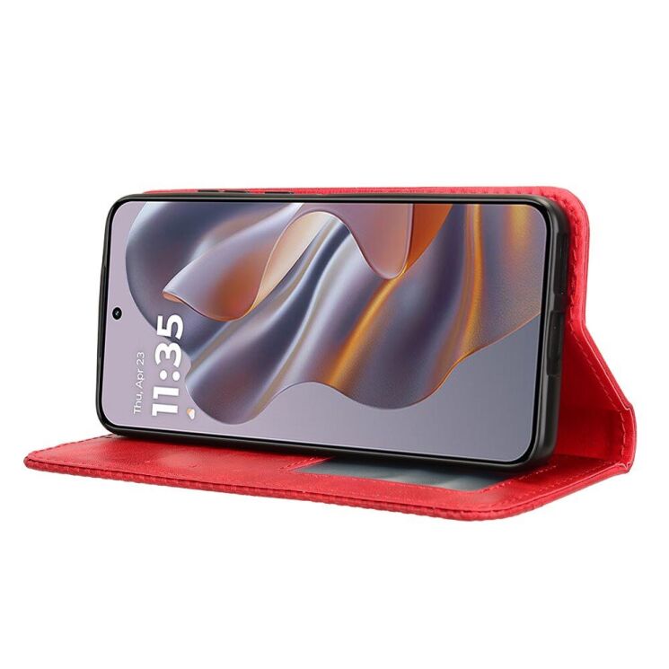 Чехол Deexe Retro Style для Motorola Edge 50 Neo - Red: фото 3 из 7