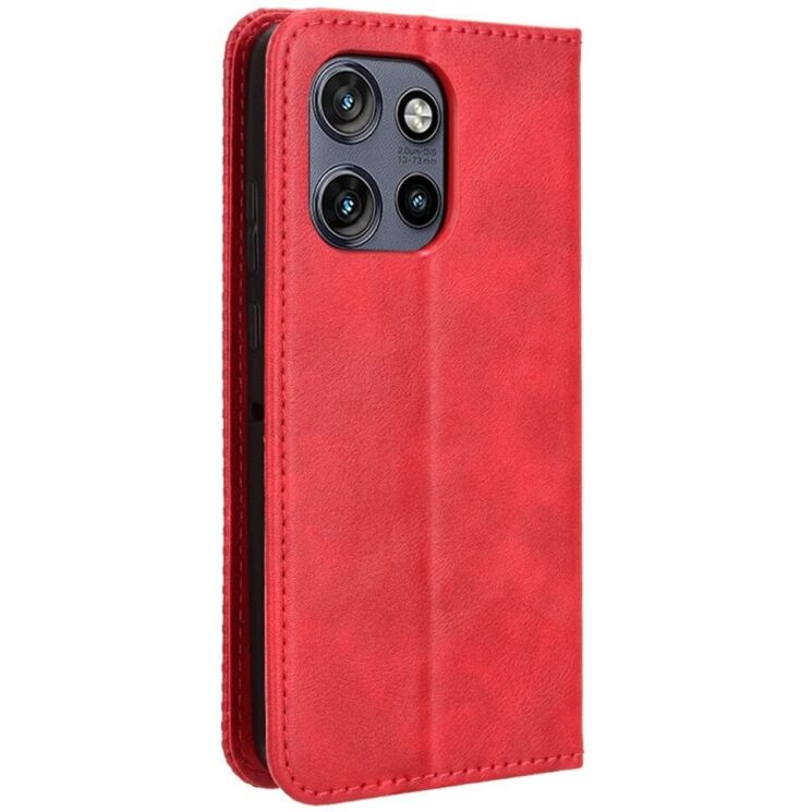 Чехол Deexe Retro Style для Motorola Edge 50 Neo - Red: фото 6 из 7