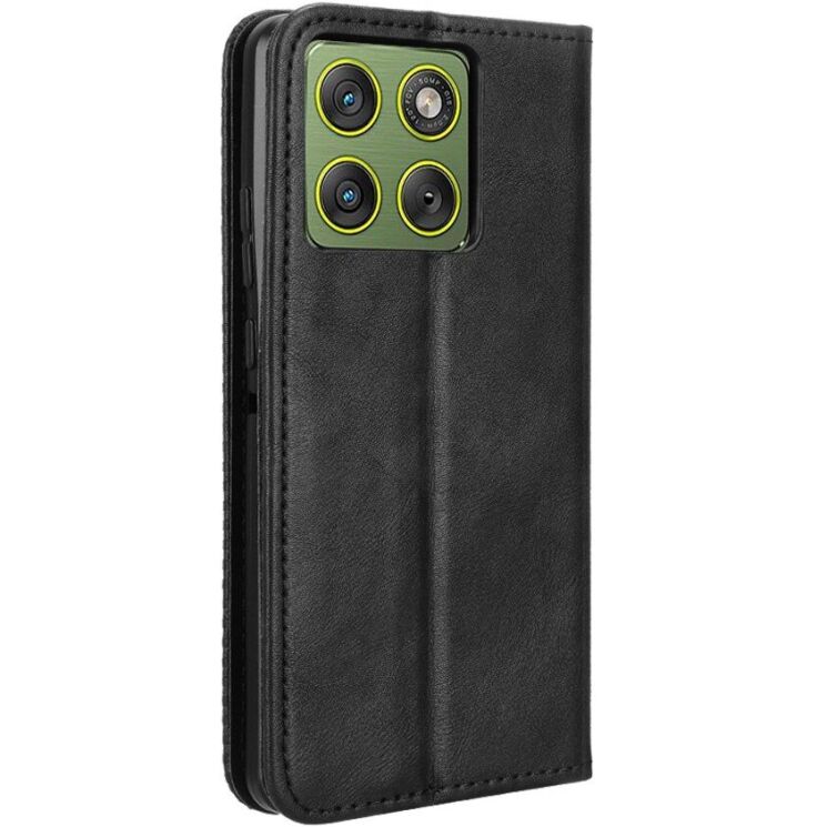 Чохол-книжка Deexe Retro Style для Motorola Edge 70 - Black: фото 6 з 18