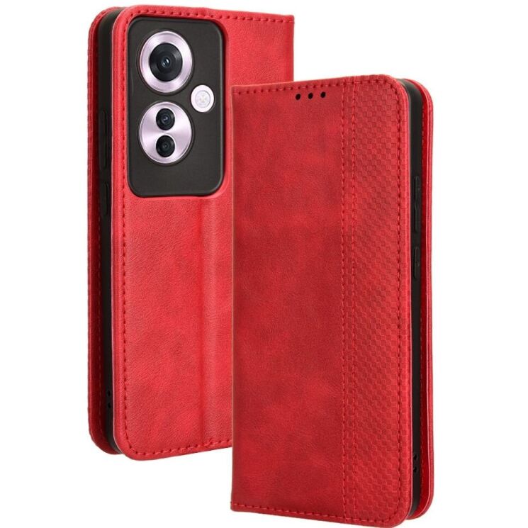 Чехол Deexe Retro Style для OPPO Reno 11 F - Red: фото 1 из 7