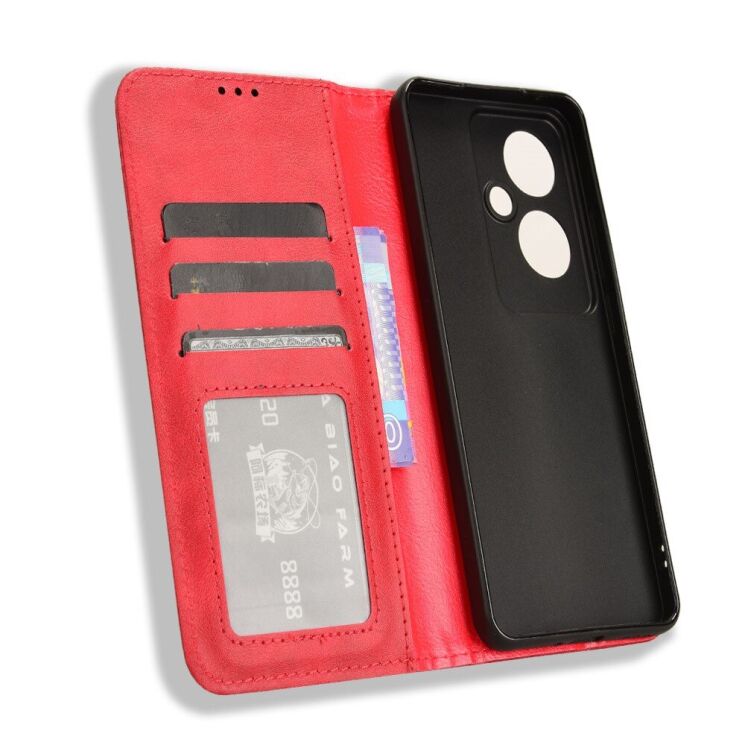Чехол Deexe Retro Style для OPPO Reno 11 F - Red: фото 4 из 7