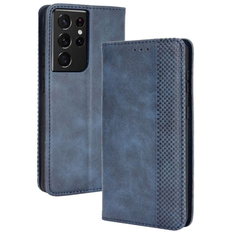 Чехол Deexe Retro Style для Samsung Galaxy S21 Ultra (G998) - Blue: фото 2 из 16