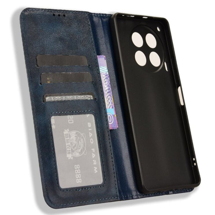 Чехол Deexe Retro Style для TECNO Camon 30 (CL6) - Blue: фото 4 из 7