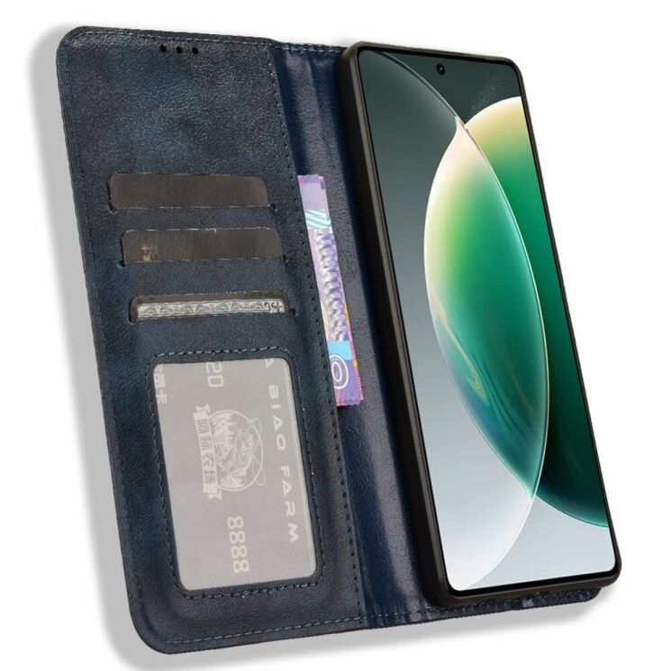 Чехол Deexe Retro Style для TECNO Camon 30 (CL6) - Blue: фото 2 из 7