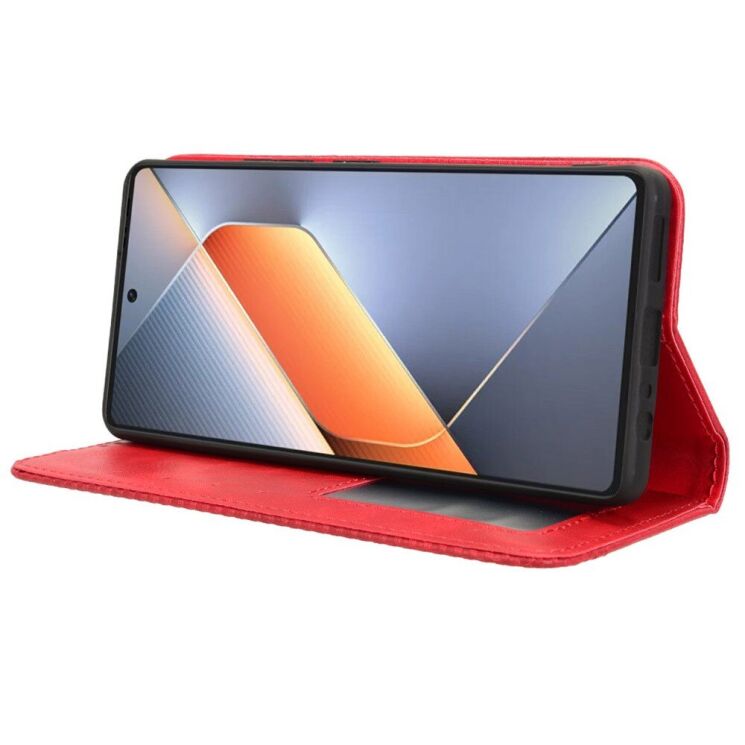Чехол Deexe Retro Style для TECNO Pova 6 - Red: фото 3 из 7