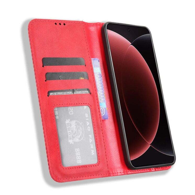 Чехол Deexe Retro Style для Xiaomi 15 Ultra - Red: фото 5 из 18