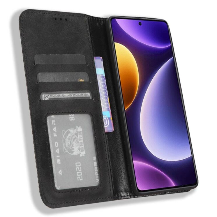 Чохол Deexe Retro Style для Xiaomi Poco F5 / Redmi Note 12 Turbo - Black: фото 2 з 8