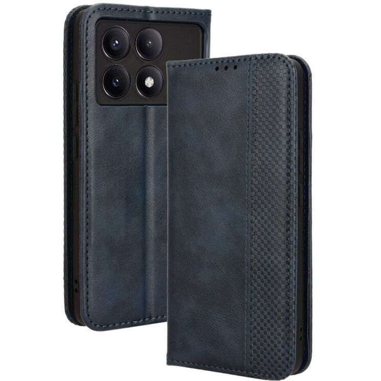 Чехол Deexe Retro Style для Xiaomi Poco F6 Pro - Blue: фото 1 из 7